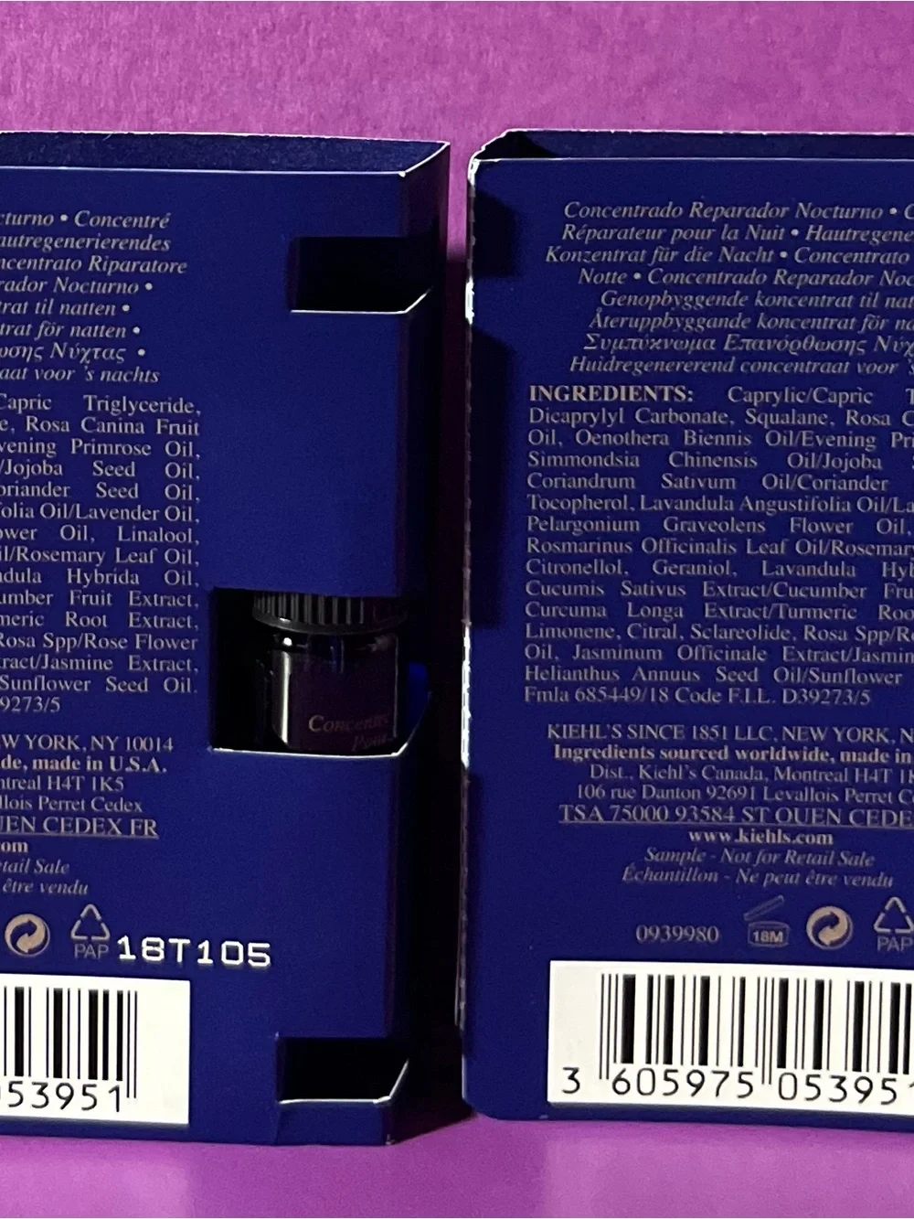 KIEHL’S - MIDNIGHT RECOVERY CONCENTRATE  (4ml x 2). 2/$15